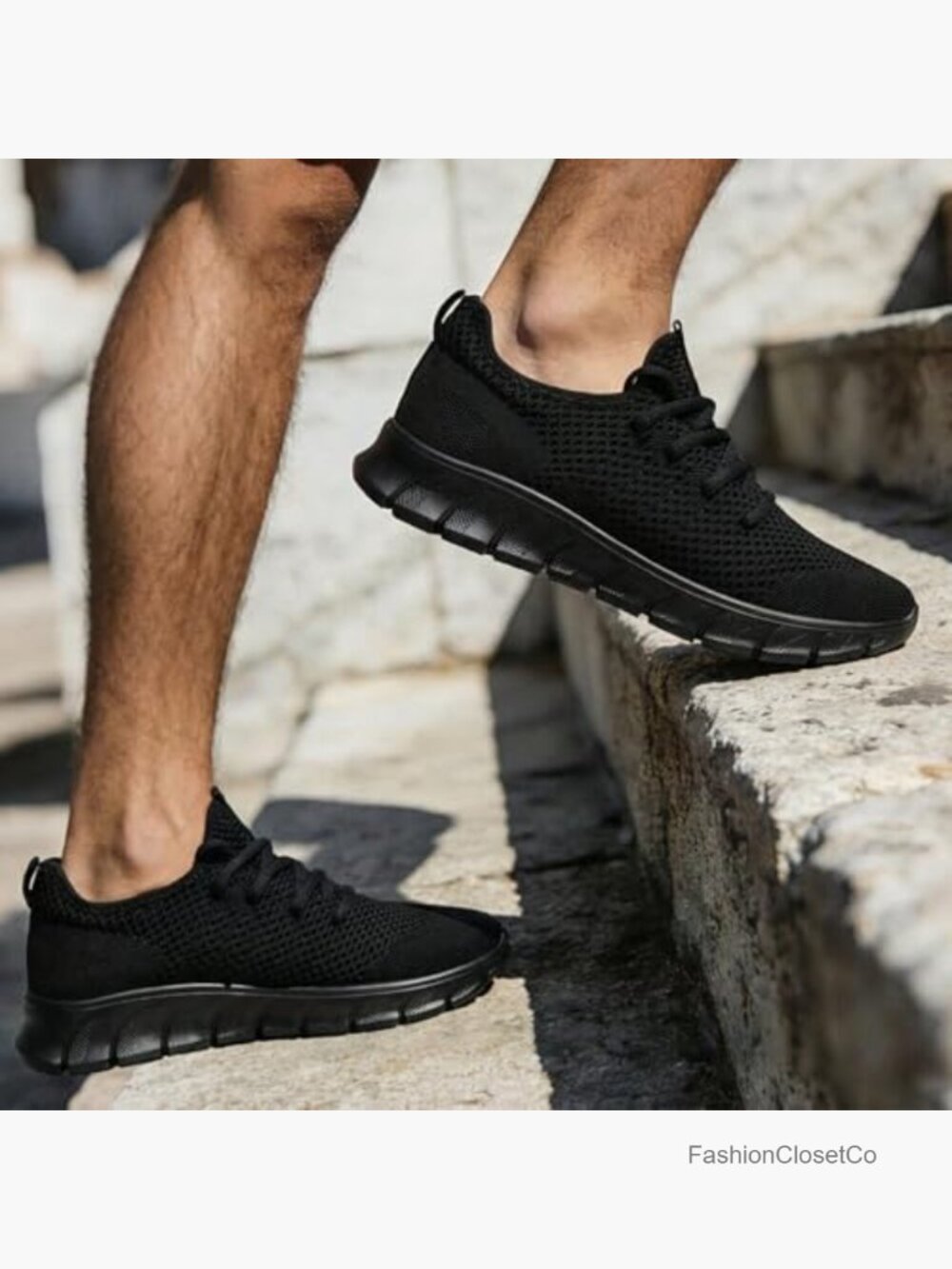 Breathable Mesh Walking Shoes Lightweight Athletic Sneakers Lace Up Daily - Picture 2 of 7